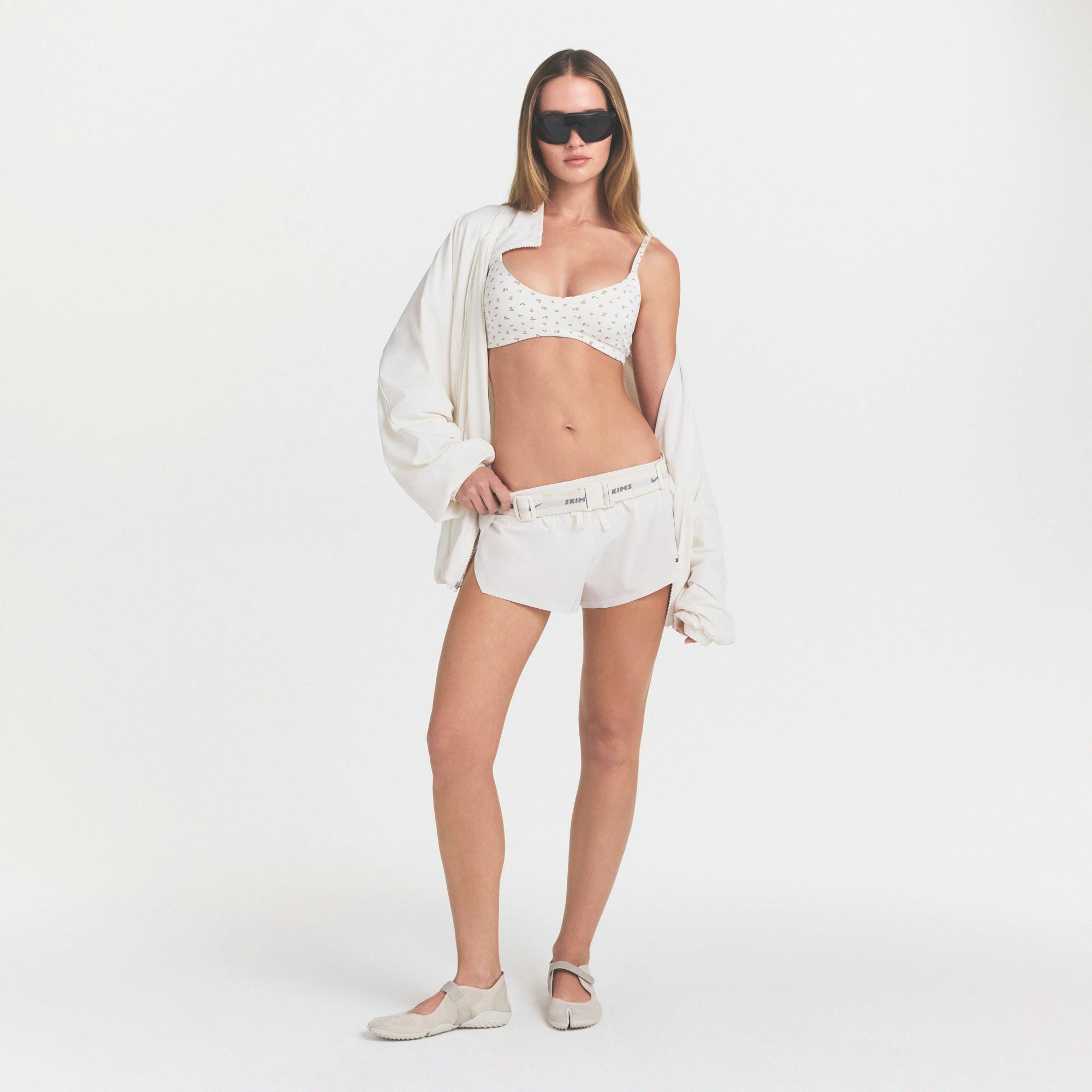 NikeSKIMS STRETCH NYLON OVERSIZED TRACK JACKET - IVORY - image 3