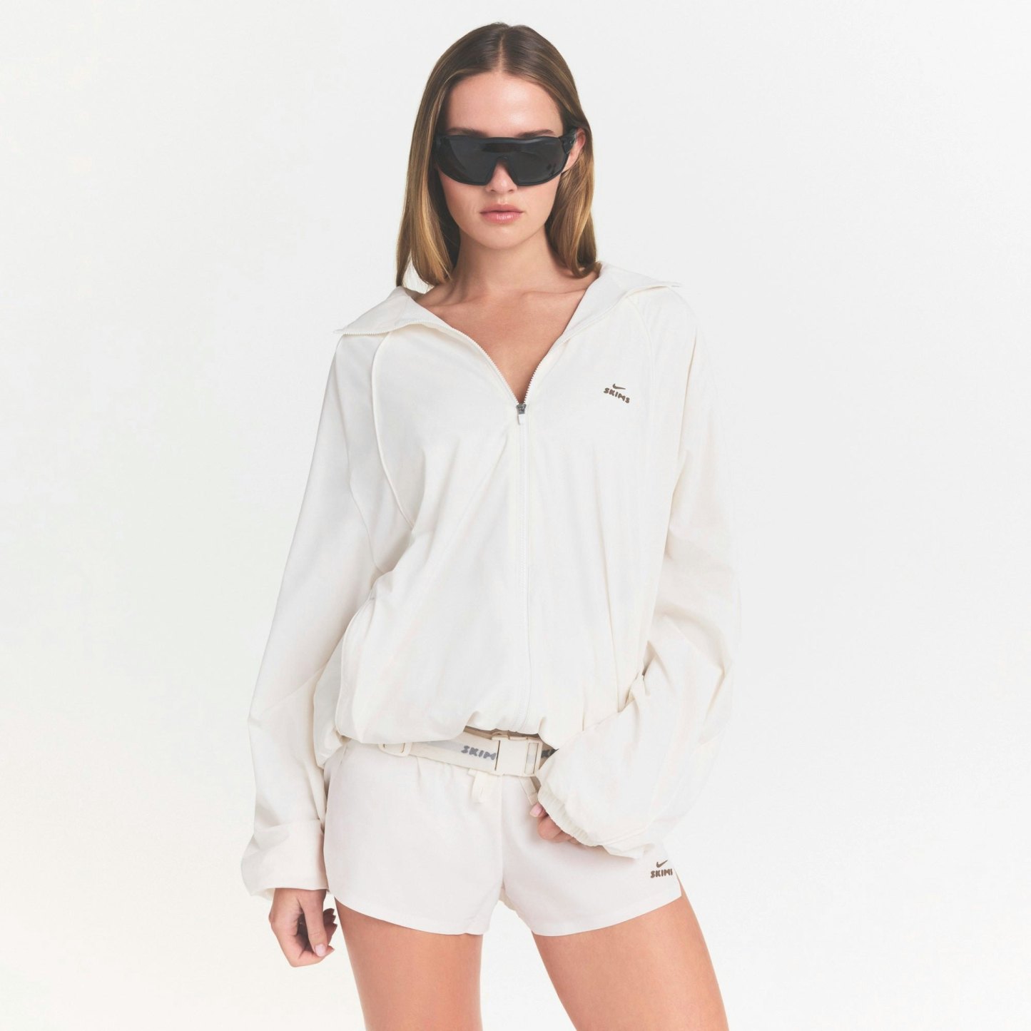 NikeSKIMS STRETCH NYLON OVERSIZED TRACK JACKET - IVORY - image 2