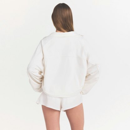 NikeSKIMS STRETCH NYLON OVERSIZED TRACK JACKET - IVORY - image 4