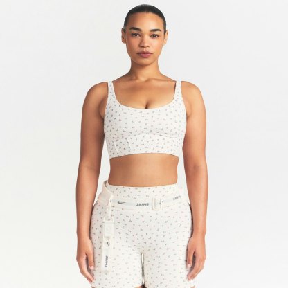 NikeSKIMS MATTE LONGLINE CORSET BRA - DITSY FLORAL PRINT - image 15