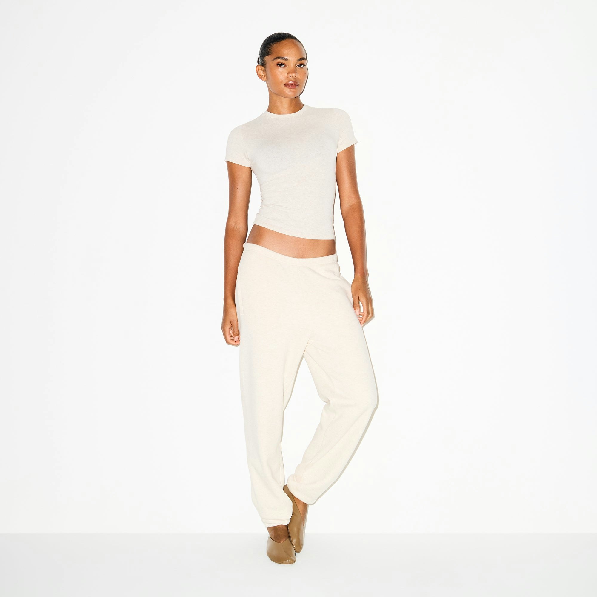 COTTON FLEECE CLASSIC JOGGER - OATMEAL HEATHER - image 13