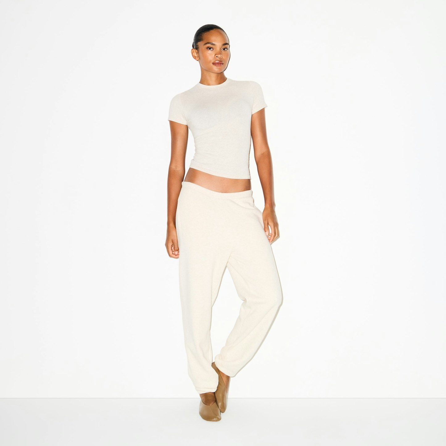 COTTON FLEECE CLASSIC JOGGER - OATMEAL HEATHER - image 13