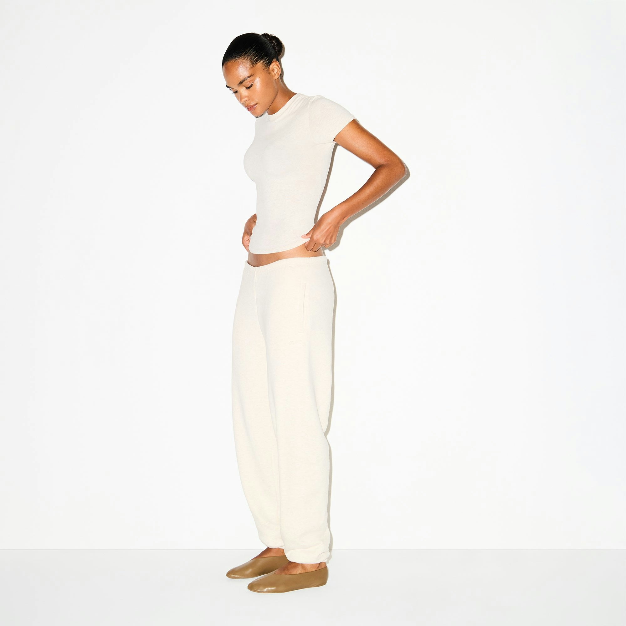 COTTON FLEECE CLASSIC JOGGER - OATMEAL HEATHER - image 14