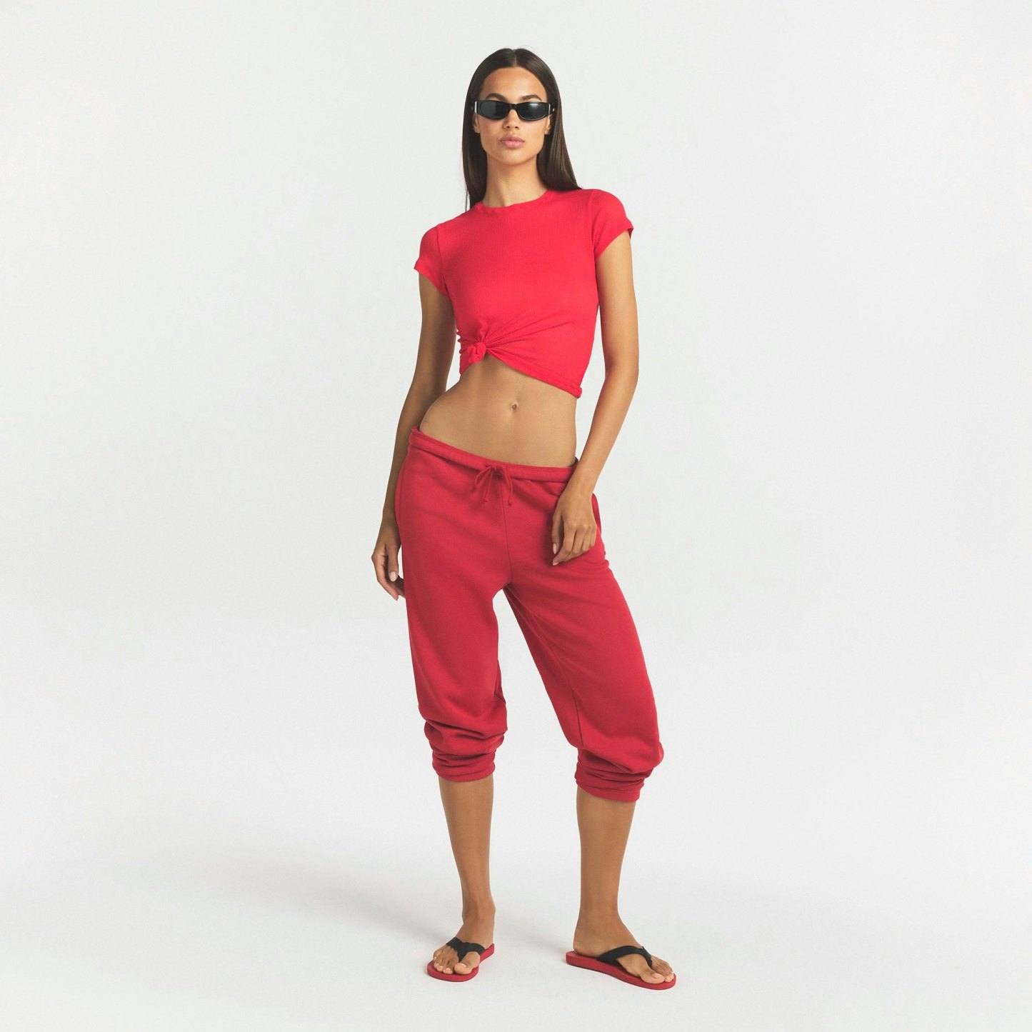 COTTON FLEECE CLASSIC JOGGER - WASHED RED