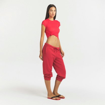 COTTON FLEECE CLASSIC JOGGER - WASHED RED - image 2