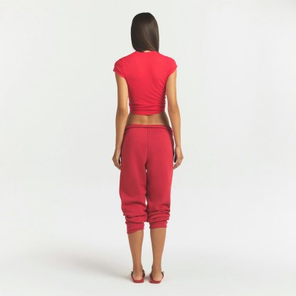 COTTON FLEECE CLASSIC JOGGER - WASHED RED - image 4