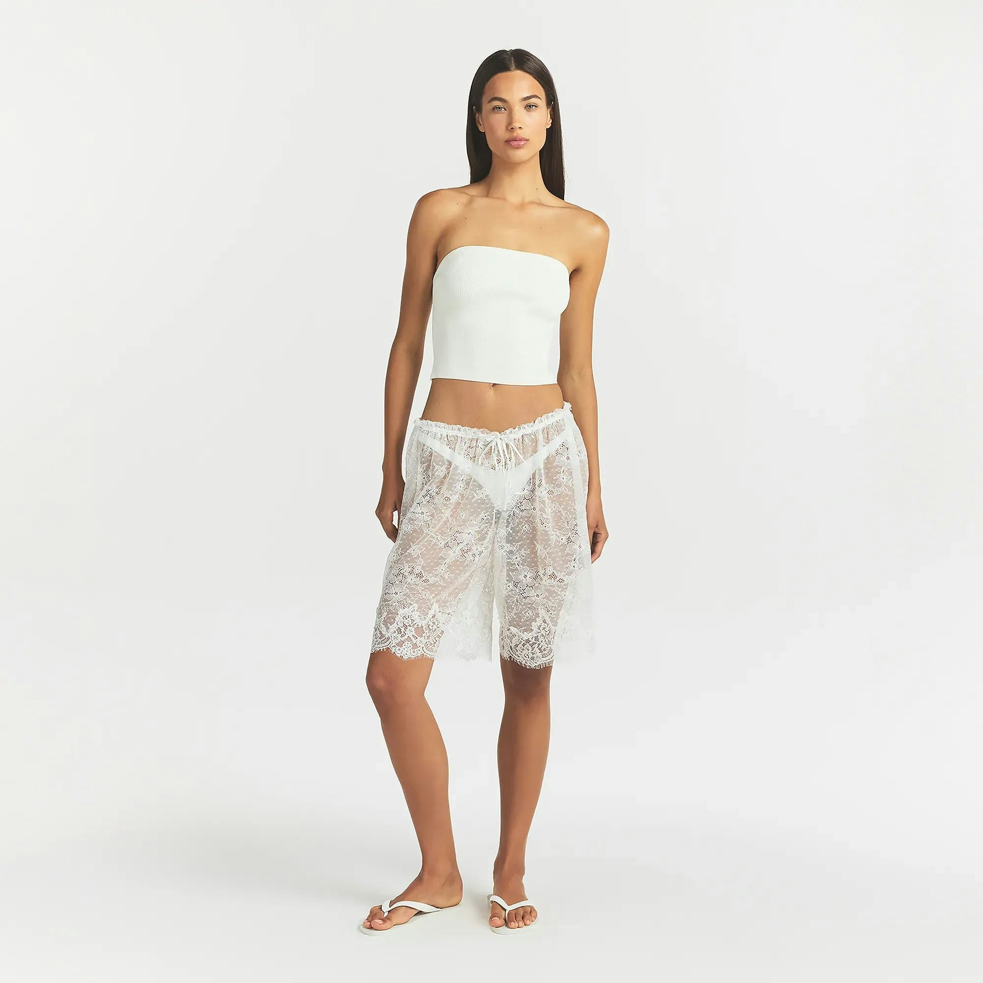 ULTRA FINE LACE LONG SHORT - MARBLE - image 7