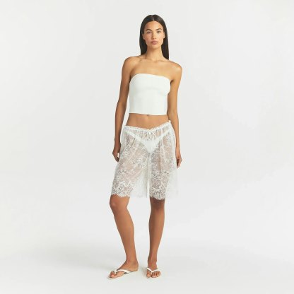 ULTRA FINE LACE LONG SHORT - MARBLE - image 7