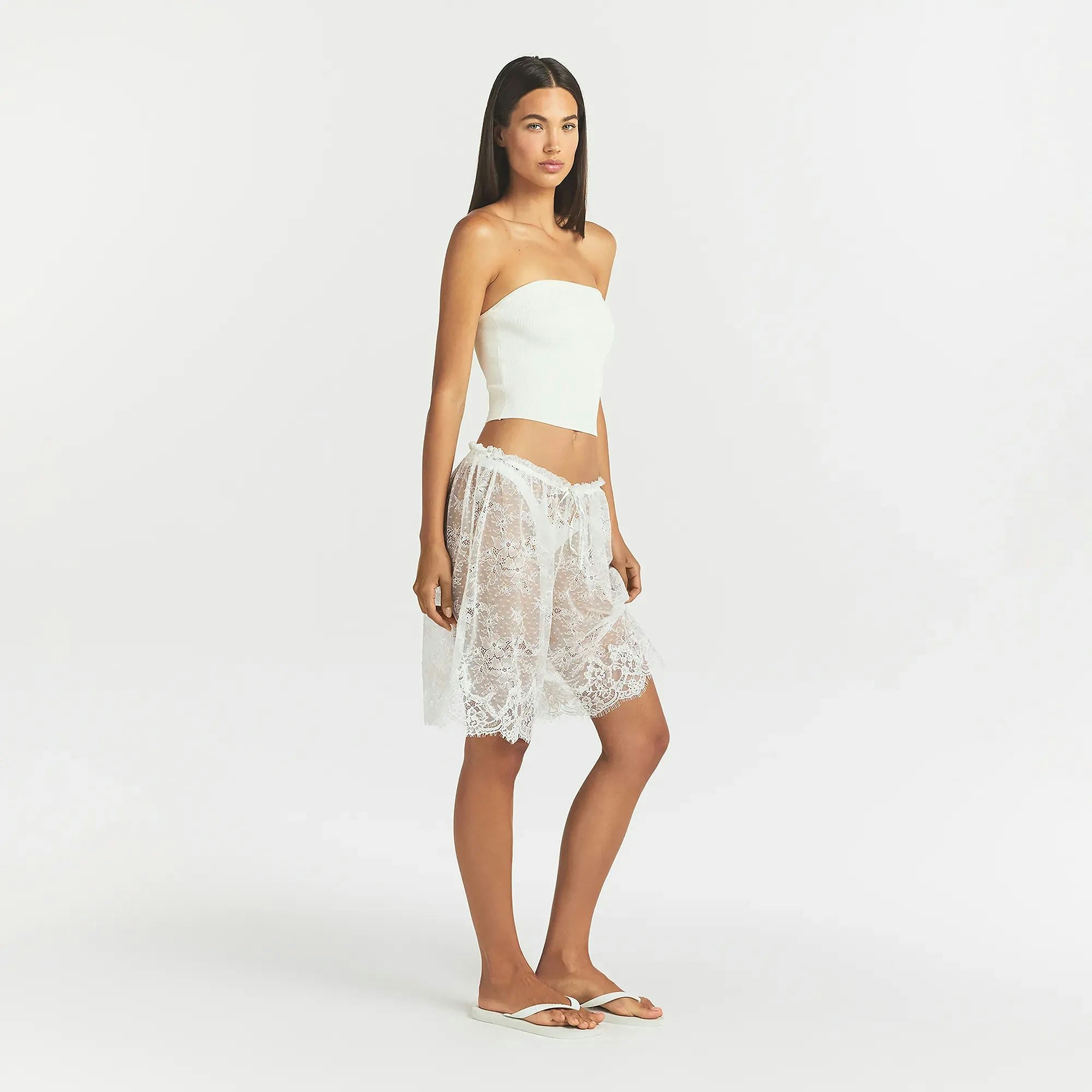 ULTRA FINE LACE LONG SHORT - MARBLE - image 8