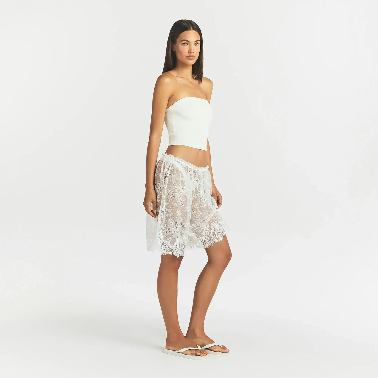 ULTRA FINE LACE LONG SHORT - MARBLE - image 8
