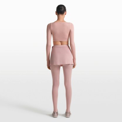 NikeSKIMS MATTE WRAP LONG SLEEVE CROPPED TOP - HIMALAYAN - image 19