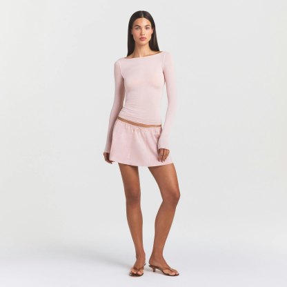 SHEER MODAL LONG SLEEVE BOATNECK TOP - PRIMROSE - image 18