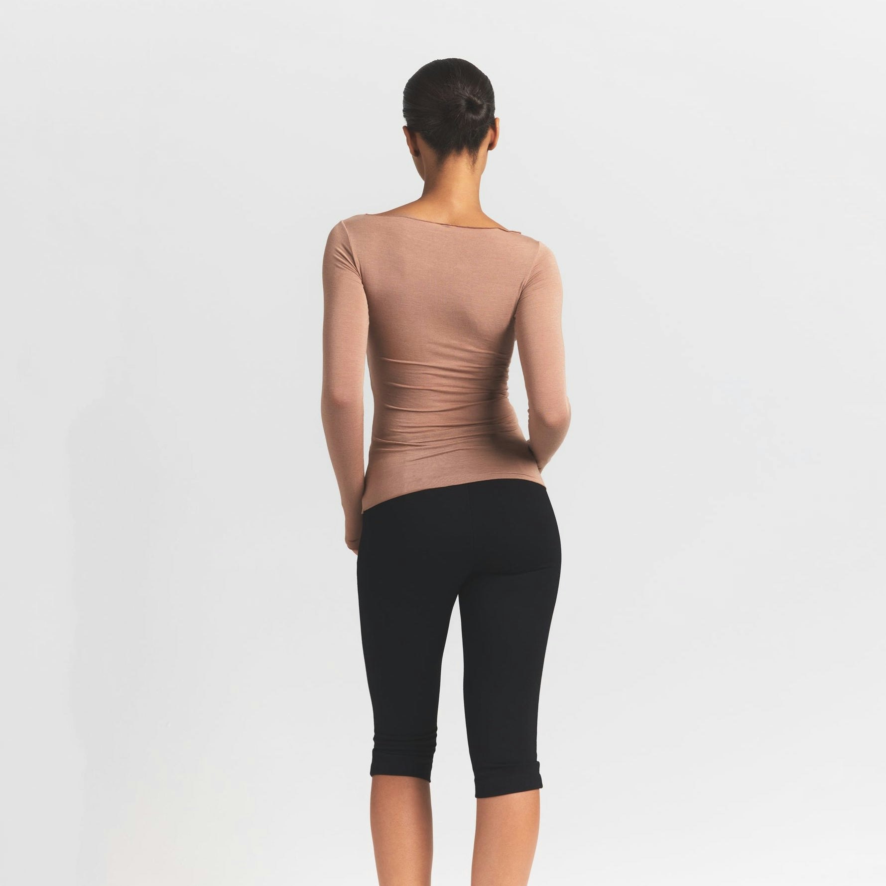 SHEER MODAL LONG SLEEVE BOATNECK TOP - SIENNA - image 16