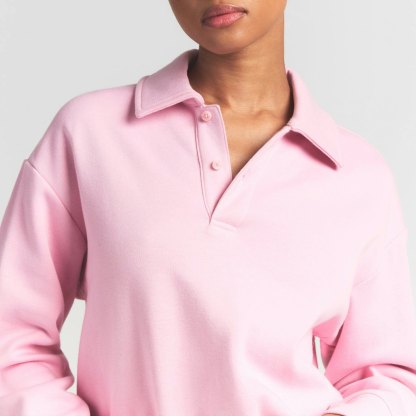 COTTON FLEECE POLO SWEATSHIRT - HALITE - image 2