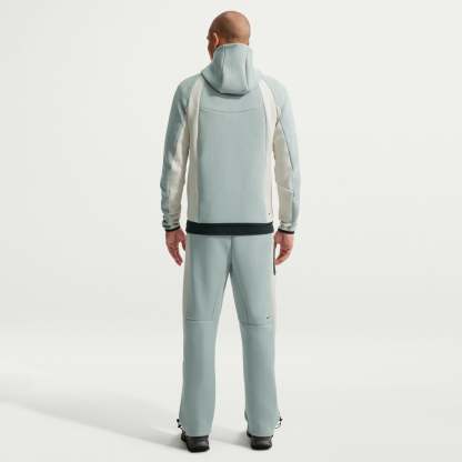 Nike Tech Men's Colour-Block Open-Hem Fleece Trousers - Light Pumice/Light Bone/Black/Black