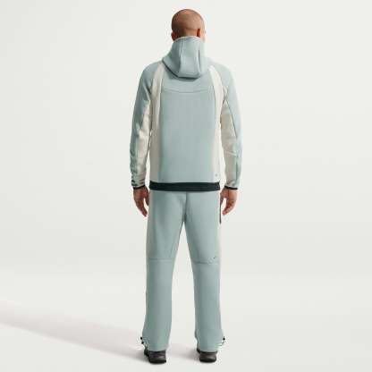 Nike Tech Men's Colour-Block Full-Zip Fleece Windrunner Jacket - Light Pumice/Light Bone/Black