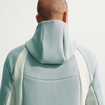 Nike Tech Men's Colour-Block Full-Zip Fleece Windrunner Jacket - Light Pumice/Light Bone/Black