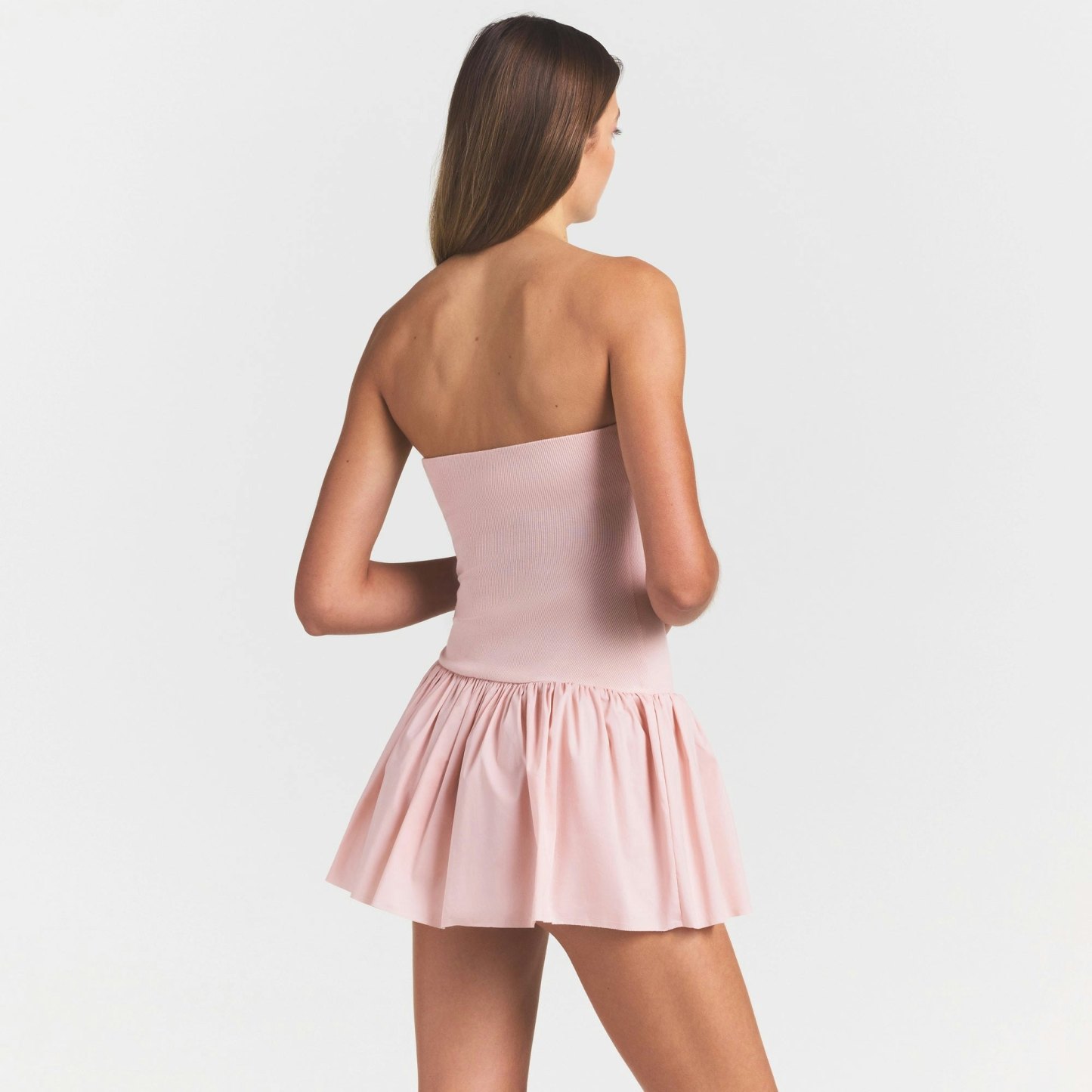 POPLIN APPAREL MINI TUBE DRESS - DUSTY PINK - image 13