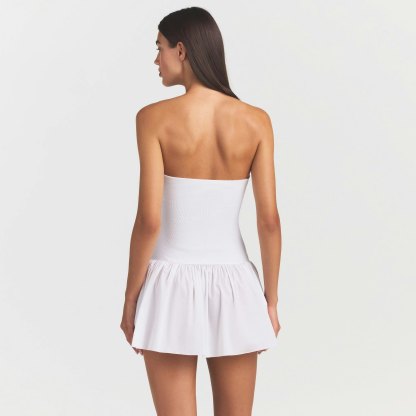 POPLIN APPAREL MINI TUBE DRESS - SNOW - image 3