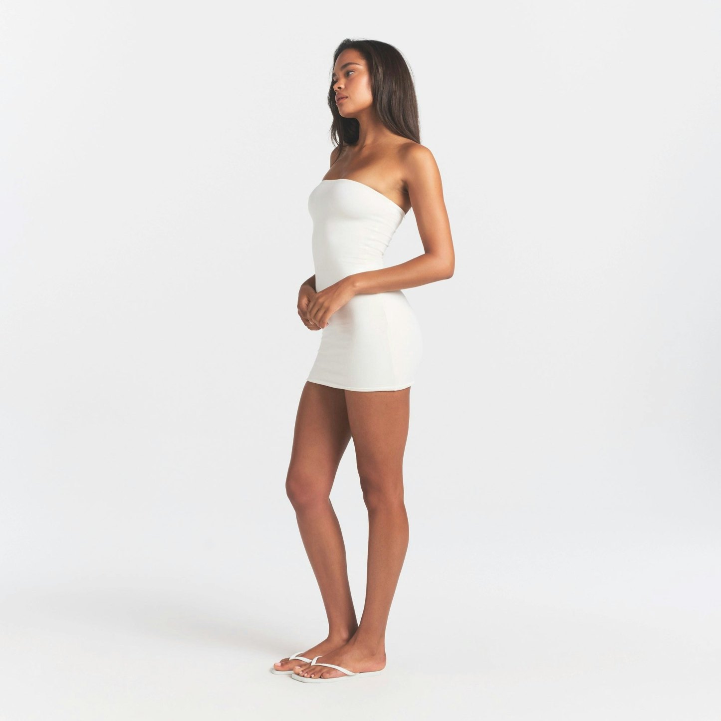 COTTON JERSEY MINI TUBE DRESS - MARBLE - image 9