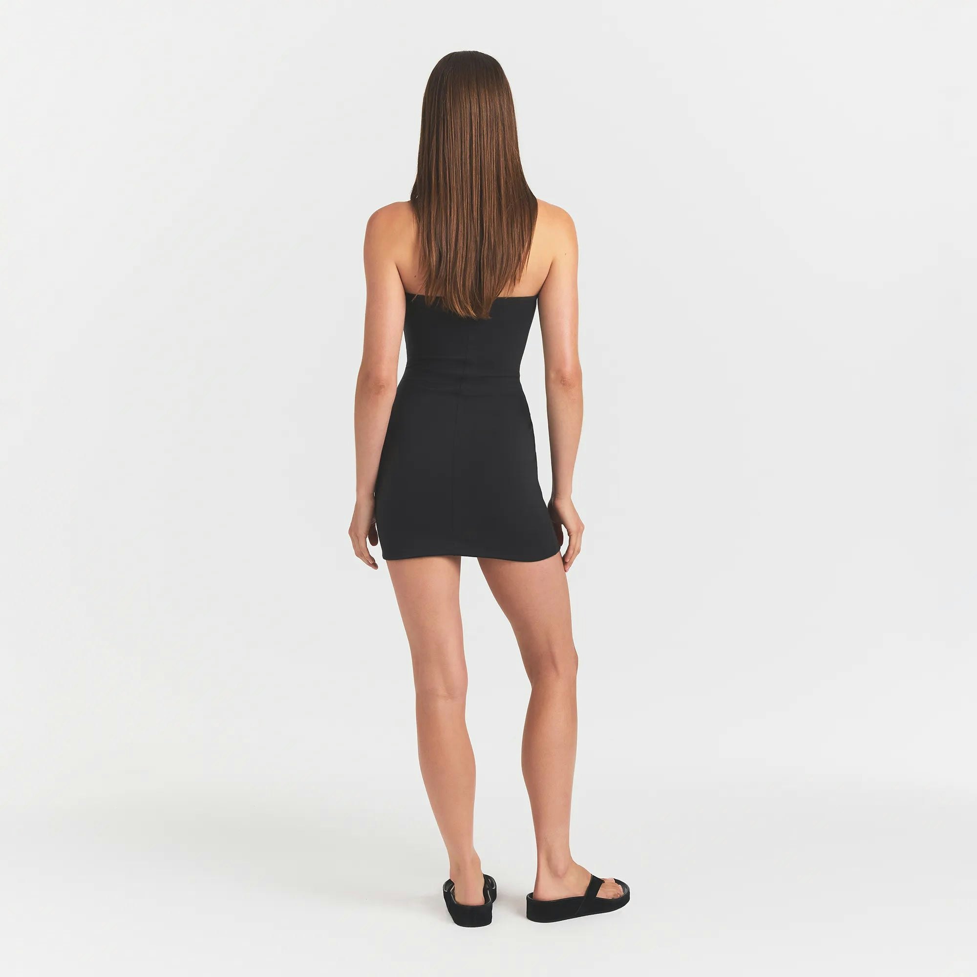 COTTON JERSEY MINI TUBE DRESS - SOOT - image 31