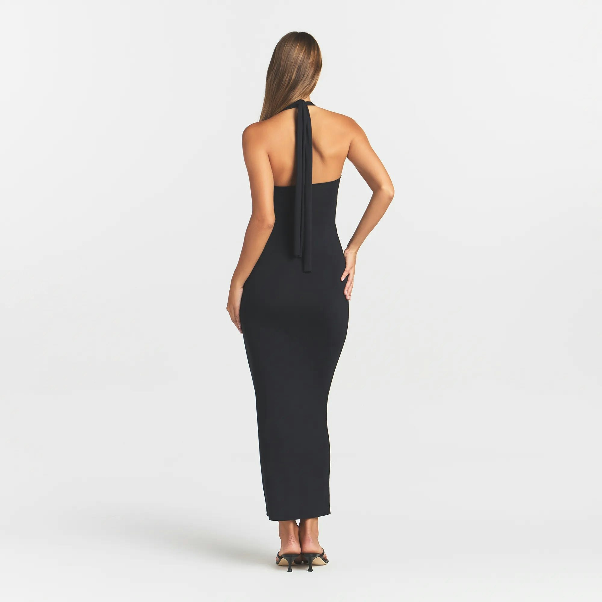 SMOOTH LAYERS CONVERTIBLE LONG DRESS - OBSIDIAN - image 4