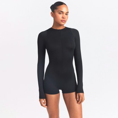 NikeSKIMS AIRY LONG SLEEVE ONE PIECE - OBSIDIAN - image 2