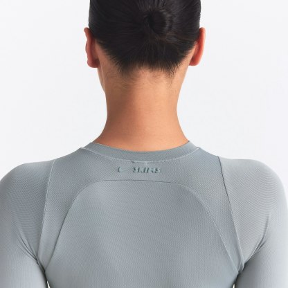 NikeSKIMS AIRY LONG SLEEVE ONE PIECE - WASHED PACIFIC - image 12