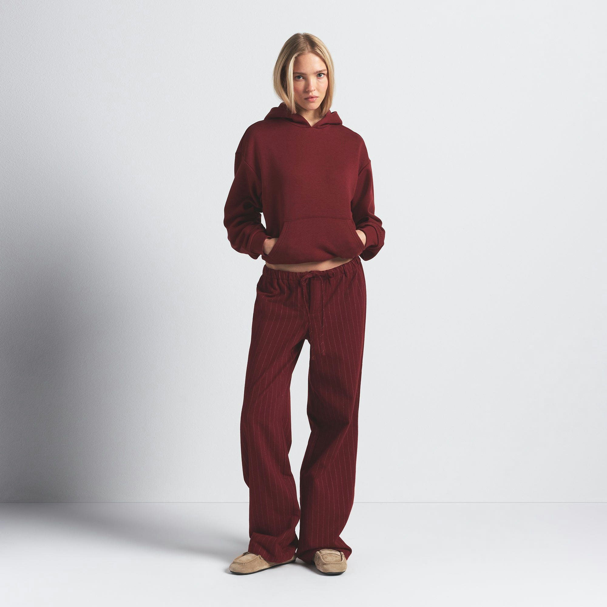 COTTON FLEECE CLASSIC HOODIE - MERLOT - image 25