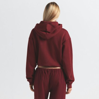 COTTON FLEECE CLASSIC HOODIE - MERLOT - image 28
