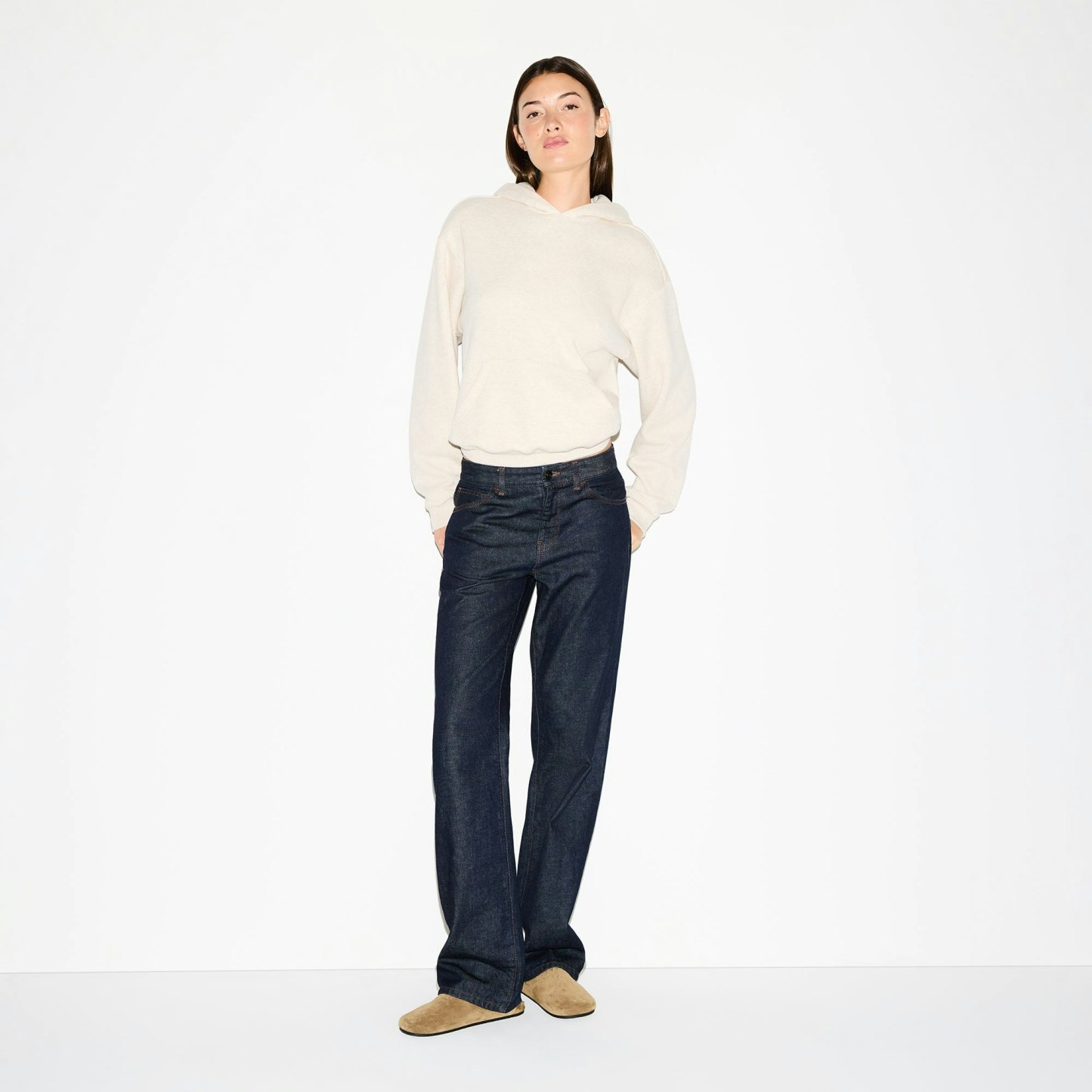 COTTON FLEECE CLASSIC HOODIE - OATMEAL HEATHER - image 14