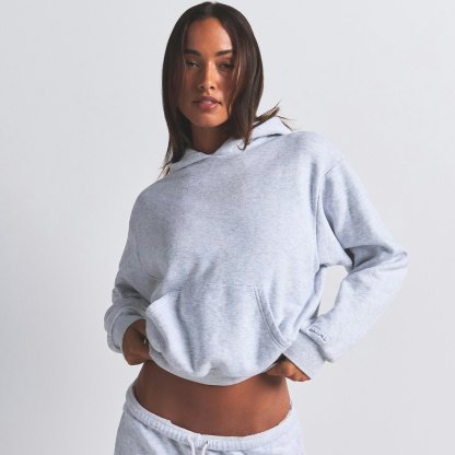 COTTON FLEECE CLASSIC HOODIE - LIGHT HEATHER GREY - image 2