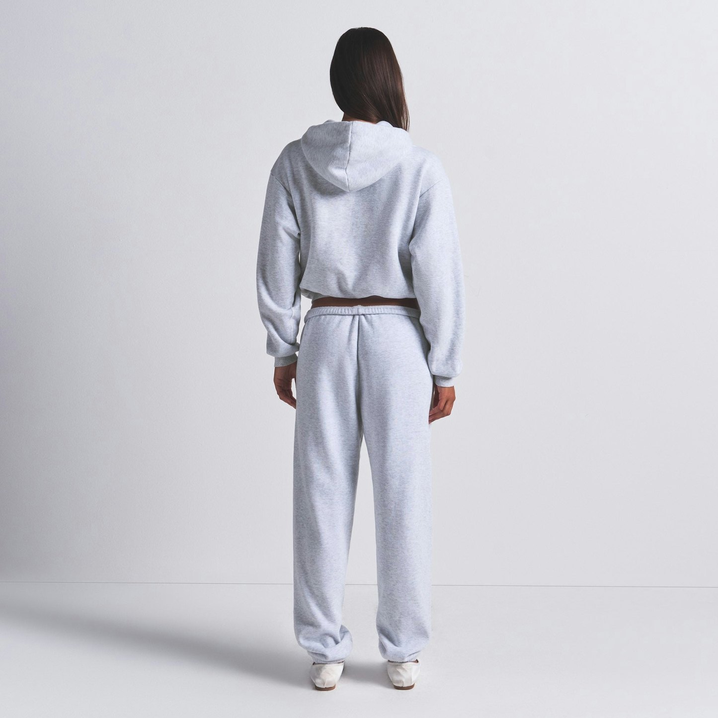 COTTON FLEECE CLASSIC HOODIE - LIGHT HEATHER GREY - image 3