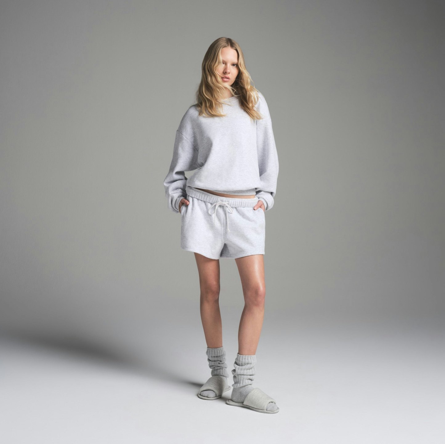 COTTON FLEECE CLASSIC CREWNECK - LIGHT HEATHER GREY - image 28