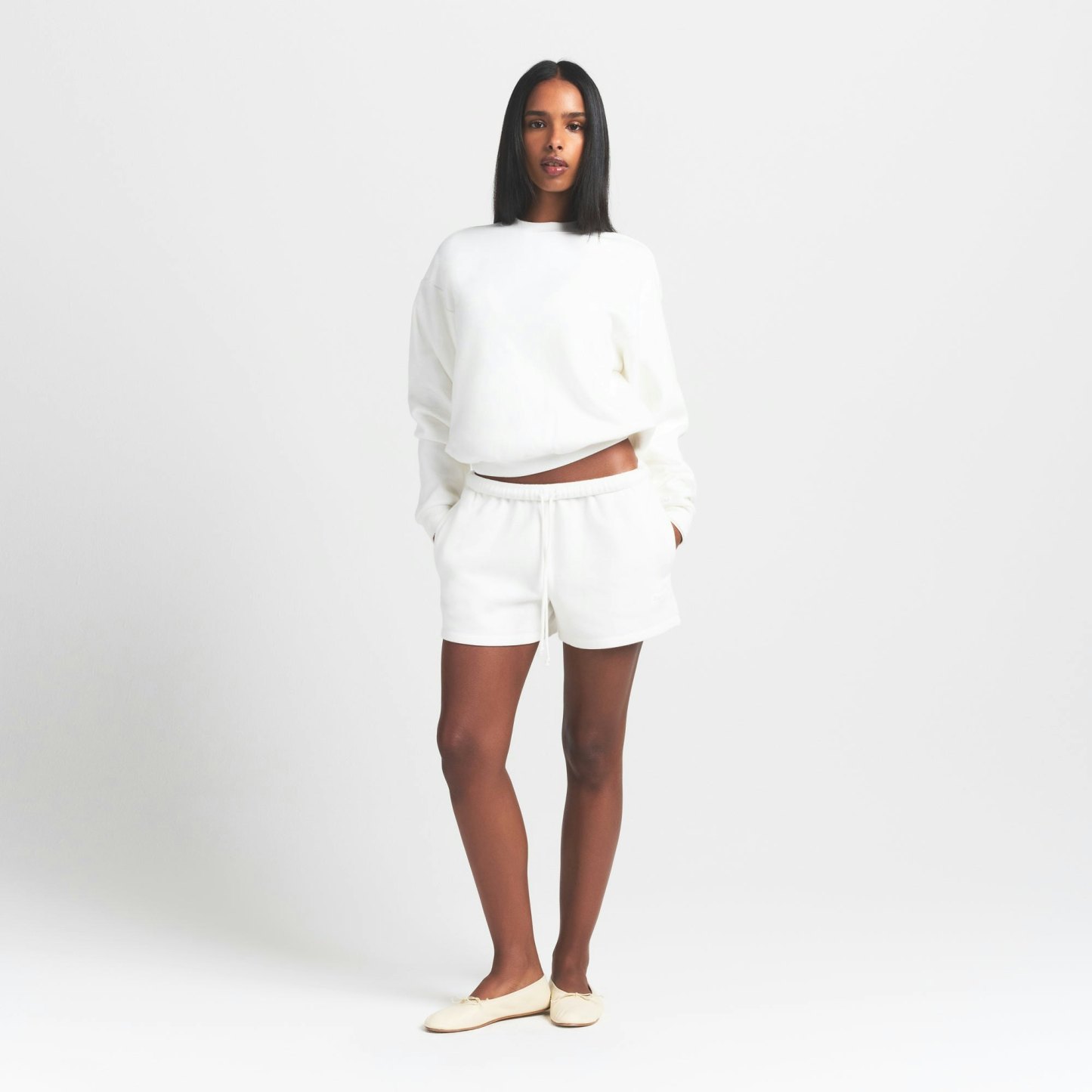 COTTON FLEECE CLASSIC CREWNECK - MARBLE - image 7