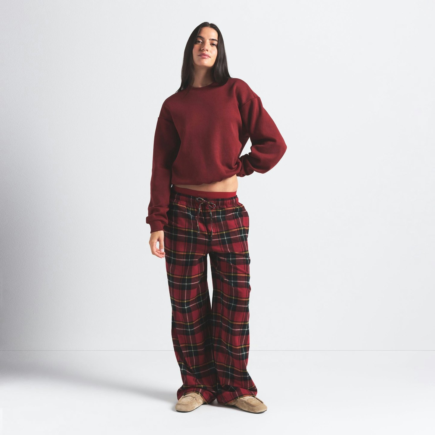 COTTON FLEECE CLASSIC CREWNECK - MERLOT - image 22