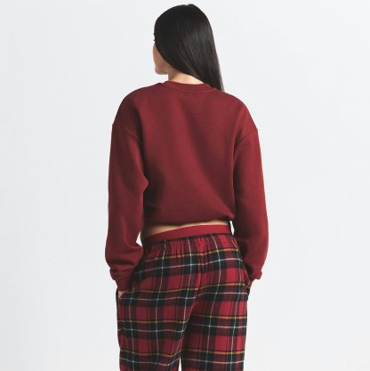 COTTON FLEECE CLASSIC CREWNECK - MERLOT - image 25