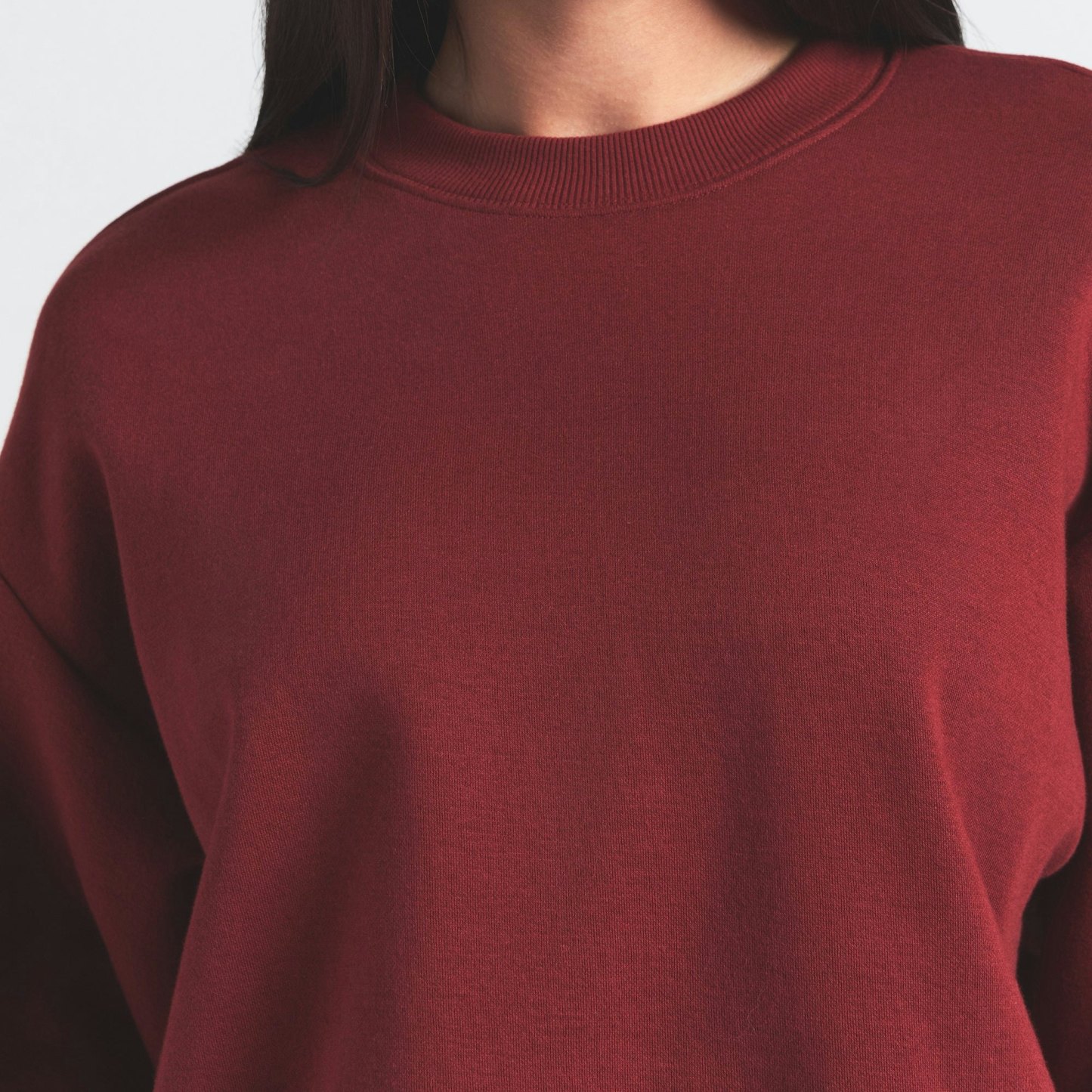 COTTON FLEECE CLASSIC CREWNECK - MERLOT - image 24