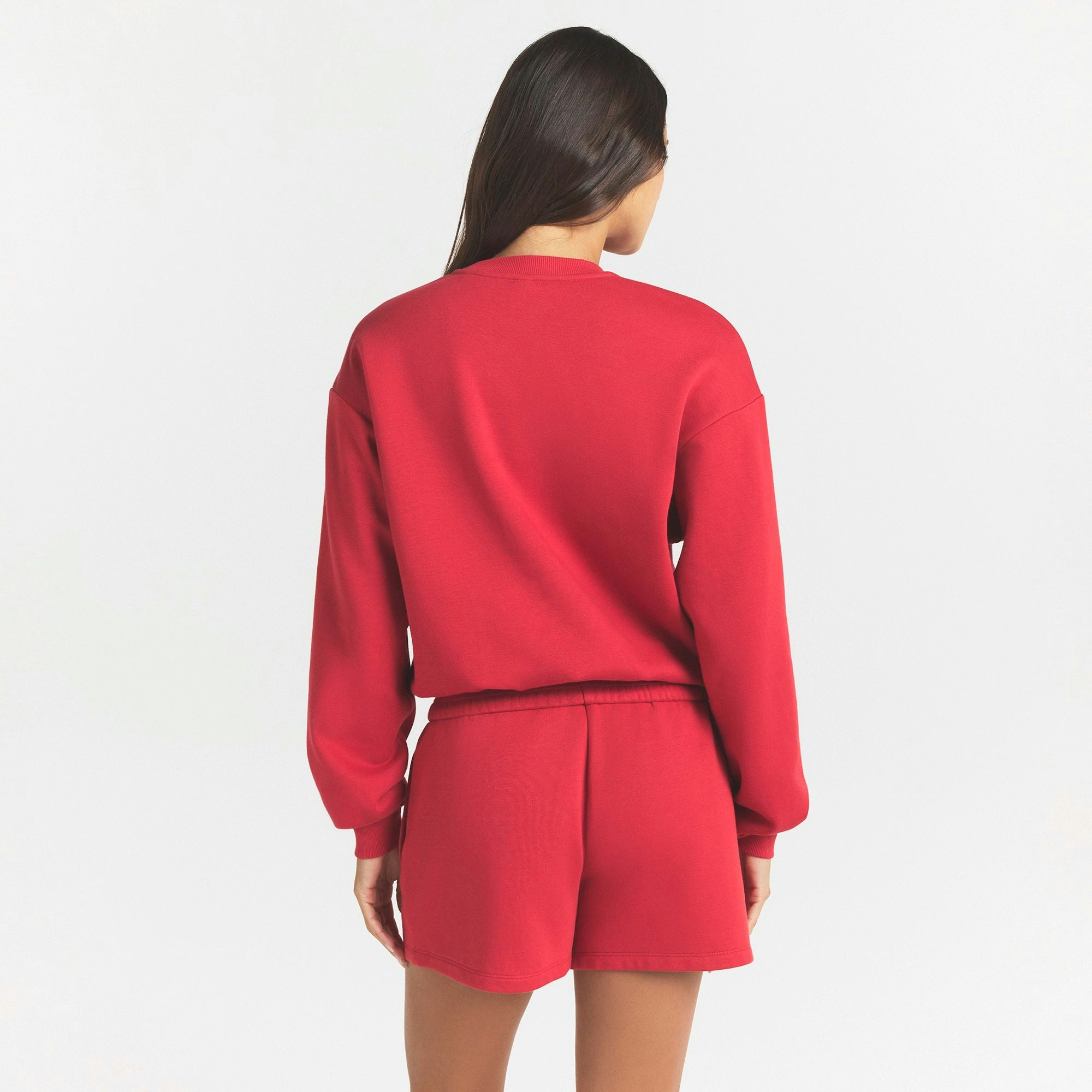 COTTON FLEECE CLASSIC CREWNECK - WASHED RED - image 3