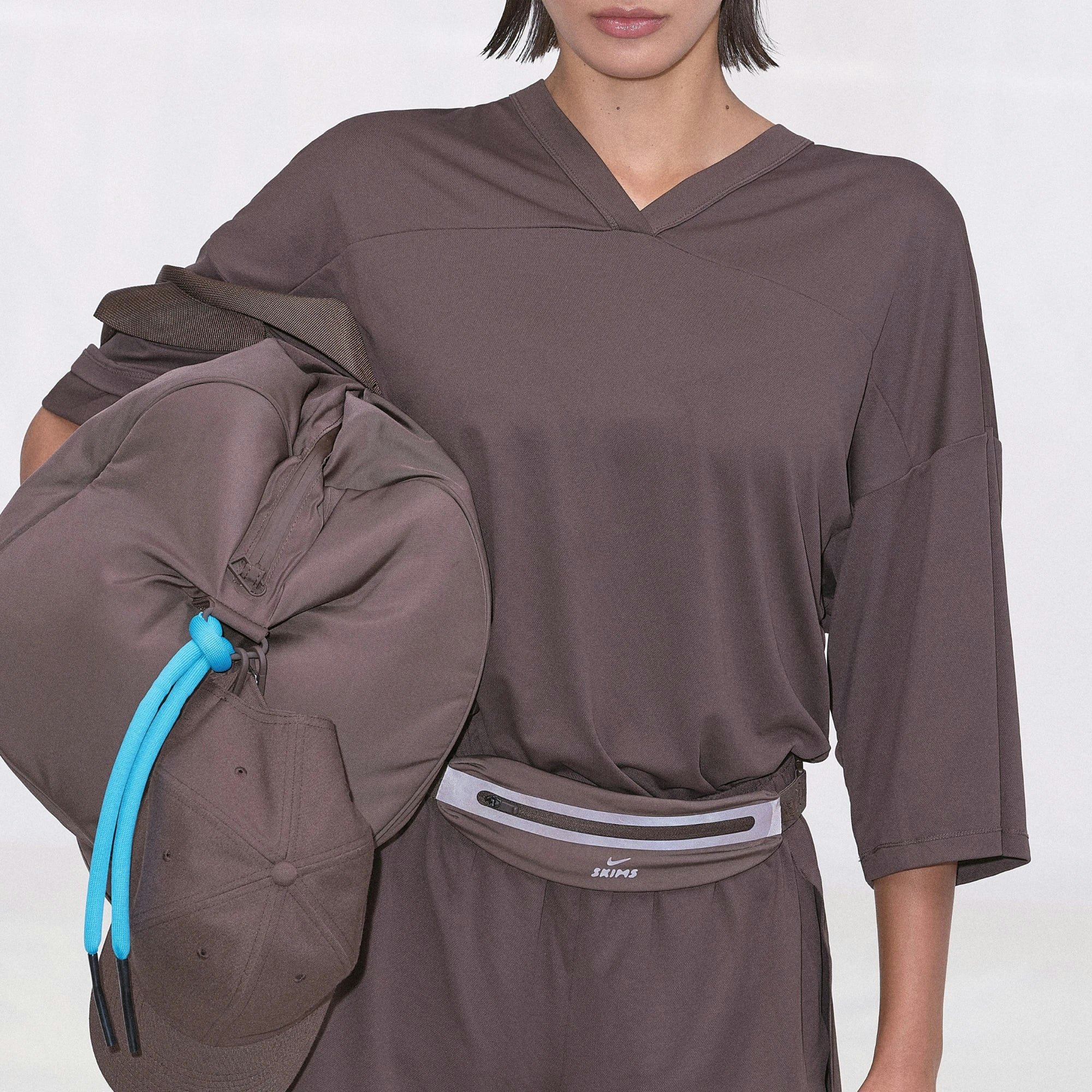 NikeSKIMS AIRY V-NECK OVERSIZED TOP - DARK SEPIA - image 12
