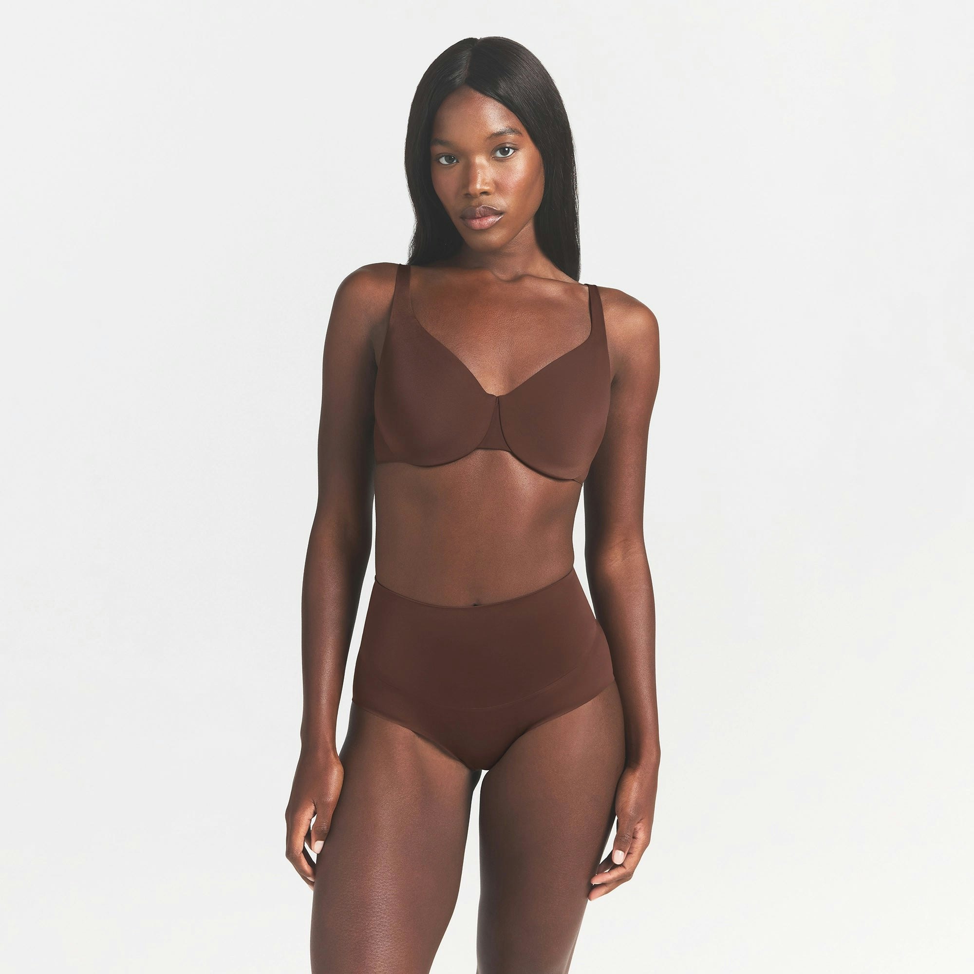 SMOOTHING INTIMATES HIGH-WAISTED BRIEF - COCOA