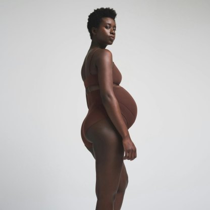 FITS EVERYBODY MATERNITY BANDED HIGH-WAISTED BRIEF - COCOA