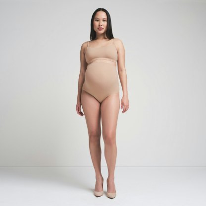 FITS EVERYBODY MATERNITY HIGH-WAISTED BRIEF - CLAY