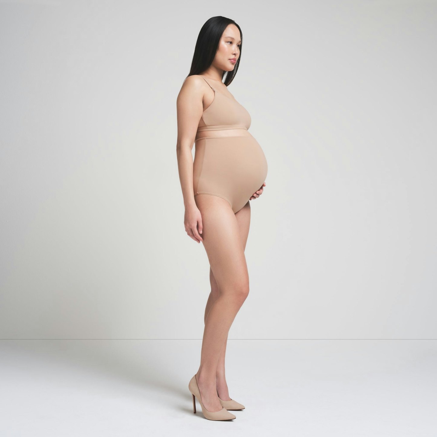 FITS EVERYBODY MATERNITY HIGH-WAISTED BRIEF - CLAY