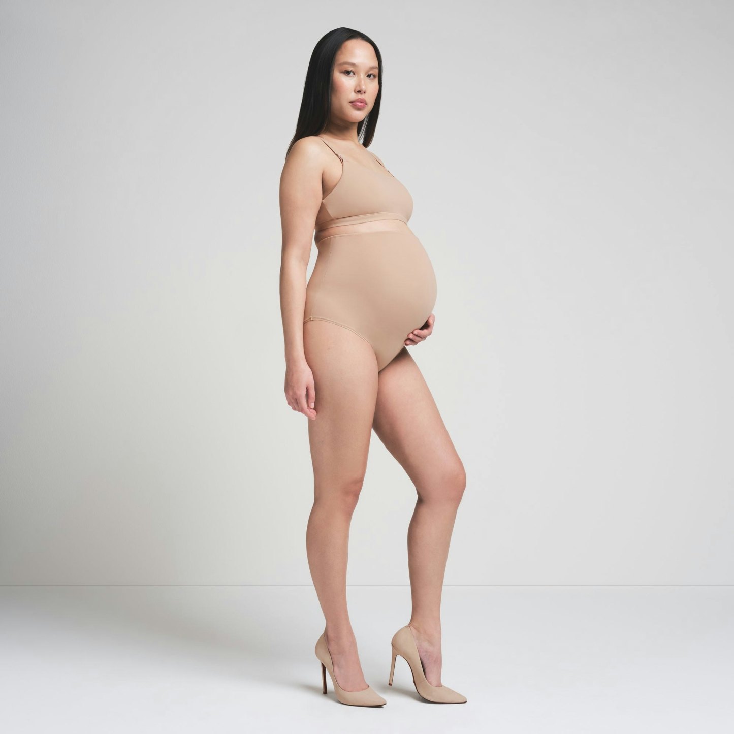 FITS EVERYBODY MATERNITY HIGH-WAISTED BRIEF - CLAY