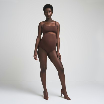 FITS EVERYBODY MATERNITY HIGH-WAISTED BRIEF - COCOA
