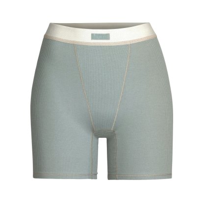 COTTON RIB BOXER - MINERAL