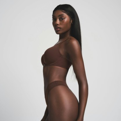 FITS EVERYBODY DIPPED FRONT THONG - COCOA