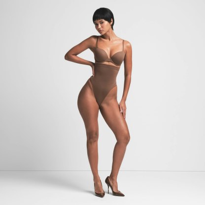 SEAMLESS SCULPT HIGH-WAISTED THONG - JASPER