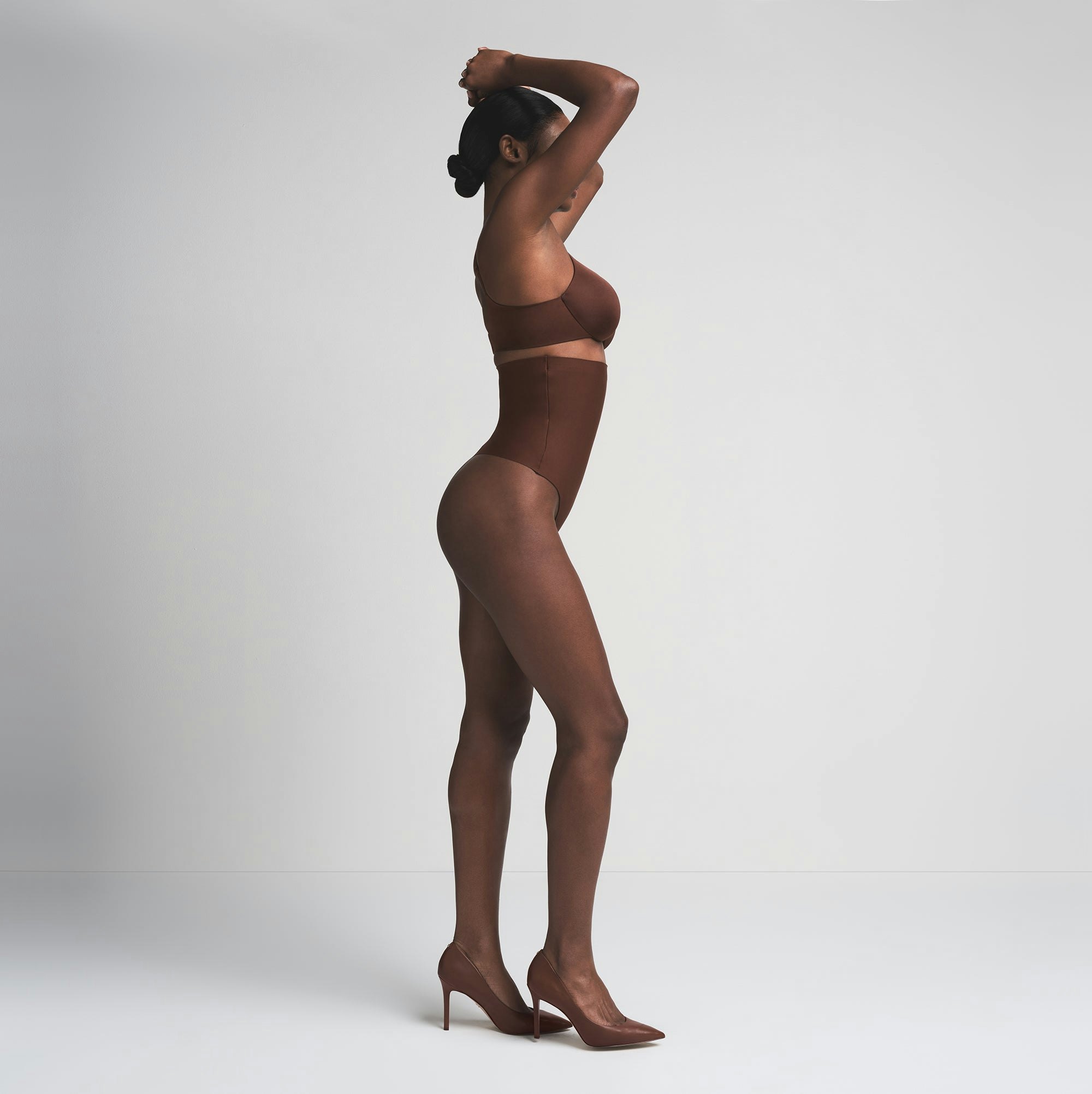 SKIMS BODY CORE SCULPT HIGH-WAISTED THONG - COCOA